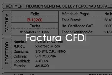 Ejemplo de factura CFDI